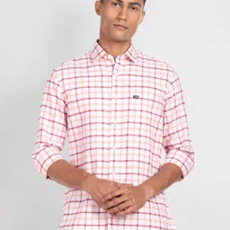 Arrow Sport Men Pure Cotton Slim Fit Tartan Checked Casual Shirt-image-1