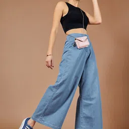 The Roadster Lifestyle Co. Women Wide-Leg High-Rise Clean Look Jeans-image-45