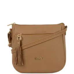 Enoki by Baggit Brown Textured Medium Sling Handbag-image-21