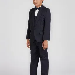 Kids Island Boys Navy Cotton Suit Set image 3