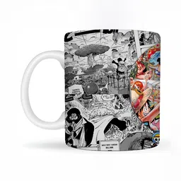 Mr UVD White & Red Graphic Printed Ceramic Glossy Cups- 350 ml image 2