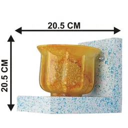 1ST TIME Yellow & Yellow Textured Wood Wall Lamp image 3