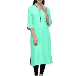 PATRORNA Mint Green Regular Fit Kurta-picture-38