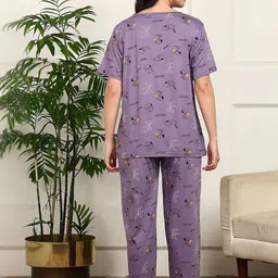 ETC Pure Cotton Printed Conversational Night suit image 3