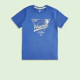 Pantaloons Junior Cobalt Blue Cotton Printed T-Shirt-picture-27