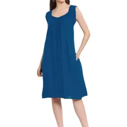 PATRORNA Teal Regular Fit A Line Dress-picture-31
