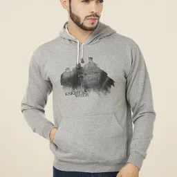 Weardo Grey Printed Hoodie image 3
