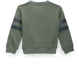 U.S. Polo Assn. Kids Green Printed Full Sleeves Sweatshirt image 2