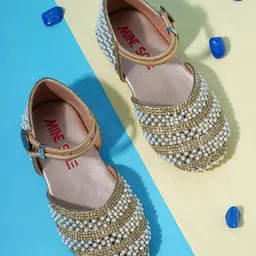 Mine Sole Pearl Embellished Sandals -  Gold-image-49