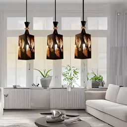 KINIS 2 Pcs Modern and Unique Style Black & Brown Quirky Ceiling Lamps image 3