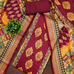Maroosh Printed Silk Chiffon Unstitched Dress Material-picture-12