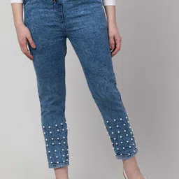 COUTUME COLLECTIONS Women Regular Fit Mid-Rise Cotton Jeans-image-85