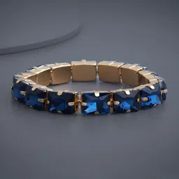 Kushal's Fashion Jewellery Women Gold-Plated Zircon Studded Bangle-Style Bracelet-picture-31