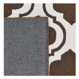 Saral Home Cotton Multi Purpose Jacquard Bedside Runner - Brown image 4