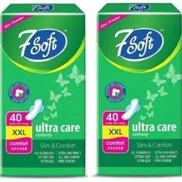 7soft ULTA CARE COTTONY SOFT XXL Sanitary Pad (Pack of 80) Sanitary Pad (Pack of 80) Sanitary Pad-picture-18