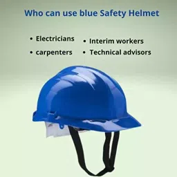 Rahul Professionals High Visibility Polyester and Plastic Blue & Orange Safety Helmet & Reflective Jacket Combo Free Size (Pack of 2) image 3