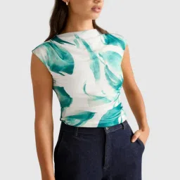 forever new Mel Extended Sleeve Mesh Top image 4