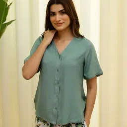 Say Green Regular Fit Night Suit image 4