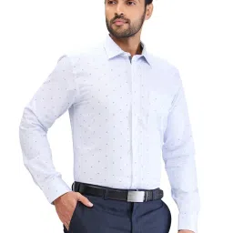 Park Avenue Blue Slim Fit Printed Shirt image 4