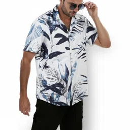 celio Celio* Blue Regular Fit Printed Shirt image 4