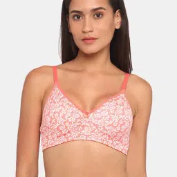 Rosaline by Zivame Peach & White Non Wired Non Padded T-Shirt Bra-picture-28