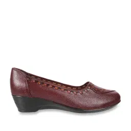 Walkway Women's Maroon Wedge Pumps-picture-14