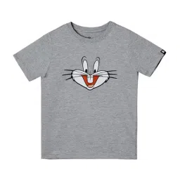 The Souled Store Kids Grey Cotton Printed T-Shirt-image-31