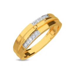 Kisna Diamond & Gold Jewellery Jacky 14k (585) Diamond & Gold Ring For Men-picture-10