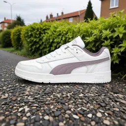 Puma Men's White, Silver Mist & Plum Jam Court Shatter Low Sneakers-picture-43