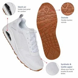 Skechers Kids UNO - POWEX White Casual Sneakers image 4