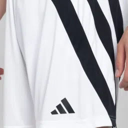 Adidas White Regular Fit Striped Sports Shorts image 4