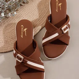 CHINRAAG Women Open Toe Flats with Buckles-picture-28