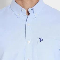 American Eagle Outfitters Blue Cotton Slim Fit Shirt image 4