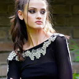 Odette Silver Embellished Fancy Short Cape image 4