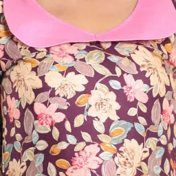 CHARUKRITI Purple Printed A Line Kurta image 4