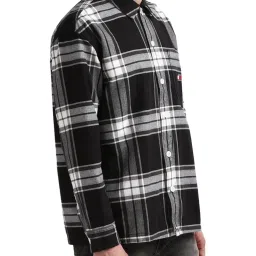 Tommy Hilfiger Black Cotton Regular Fit Checks Shirt image 4