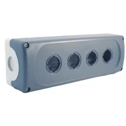 ABB Grey Plastic Modular Push Button Enclosure - 4 Hole 22mm Diameter, 1SFA611814R1000MEP4-0-image-2