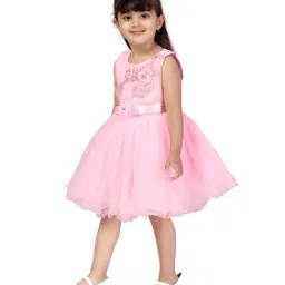 Aarika Kids Pink Embroidered Frock image 3