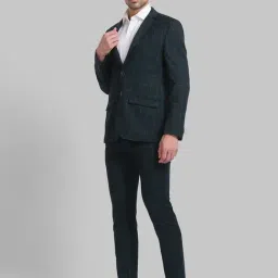 Park Avenue Green Super Slim Fit Checks Two Piece Suit image 3