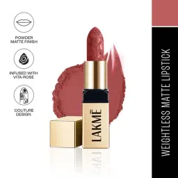 Lakme Rouge Bloom Powder Matte Bullet Lipstick Nude Nectar - 4 gm image 4