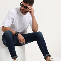 Old Grey Men Slim Fit Heavy Fade Stretchable Jeans image 2