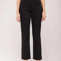 Fablestreet Black Cotton High Rise Jeans-image-69