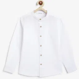 Campana Infant Boys White Cotton Shirt-picture-17