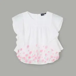 Juniors by Lifestyle White & Pink Floral Print Top-picture-21