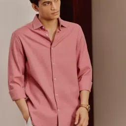 Andamen Pink Regular Solid Shirt-picture-33