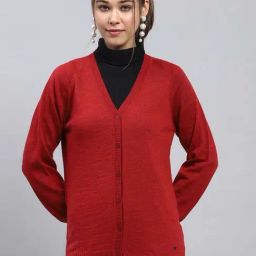 Monte Carlo Maroon Regular Fit Cardigan-picture-32
