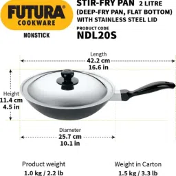 Hawkins Black & Silver Hard Anodised 25.7 cm Non-Stick Fry Pan With Lid (2 L) - Set of 1 image 5