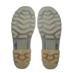 Agarson Apex Series 35.56 cm (14 inch) Height Hard Sole Dual Density PVC Black & Beige Safety Gum Boot Size UK 8 image 4