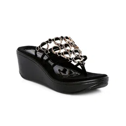 Catwalk Women Black Solid Wedges-image-28