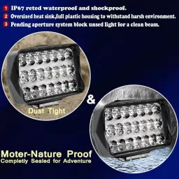 SHOP4U Waterproof Super Bright 21 SMD LED Fog Light Pack of 2 Compatible with Yamaha All Models with on/Off Switch, White Color Light image 5